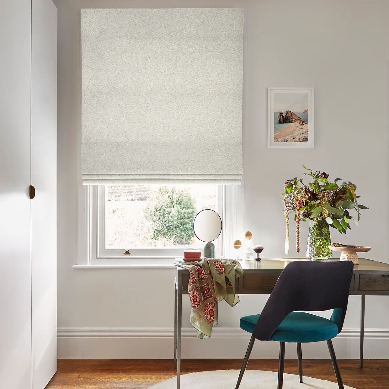 Soho Bouclé Ivory Roman blind