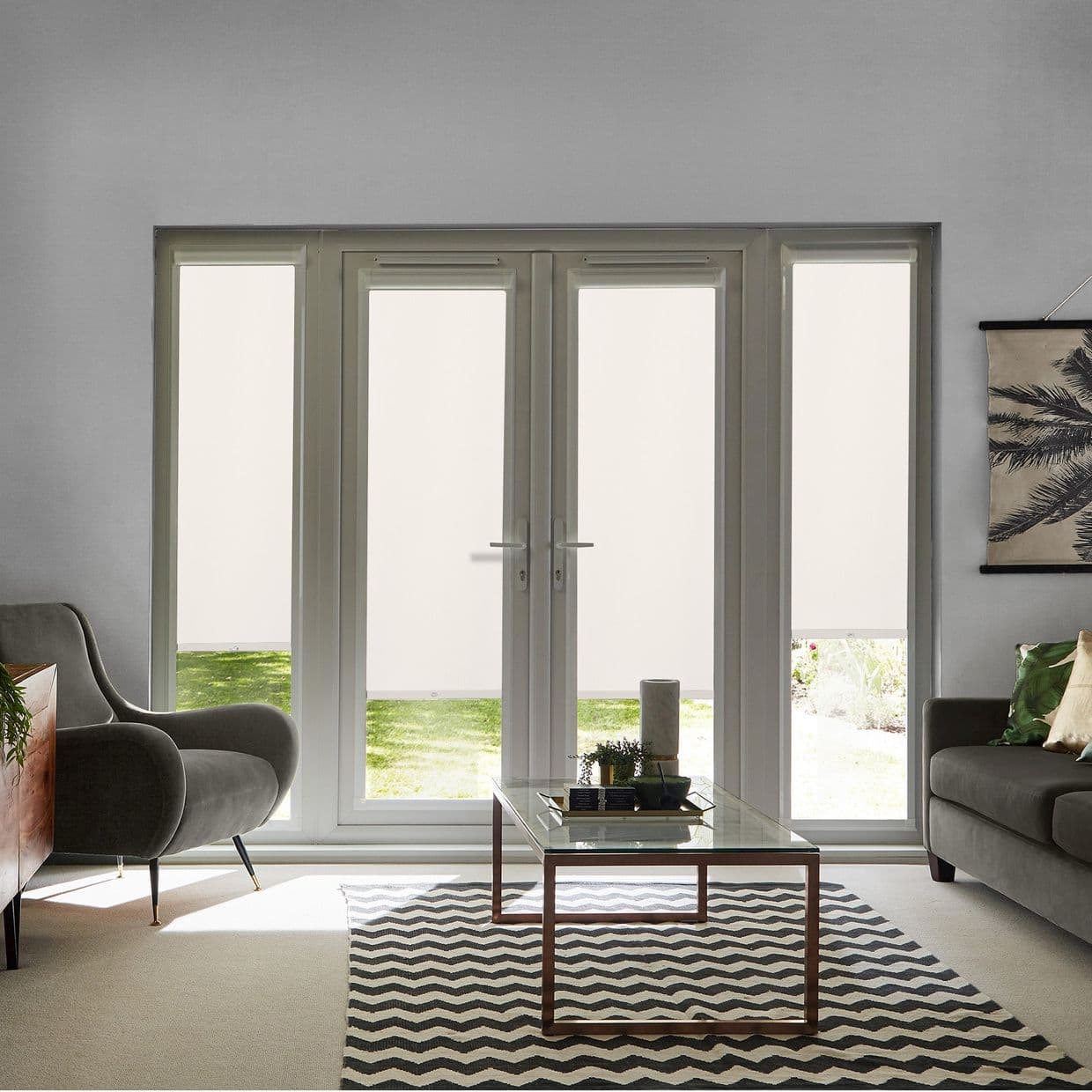 Corsica White Perfect Fit Roller blind