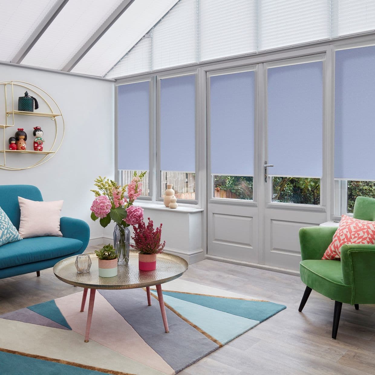 Acacia Blue Conservatory Roller blind