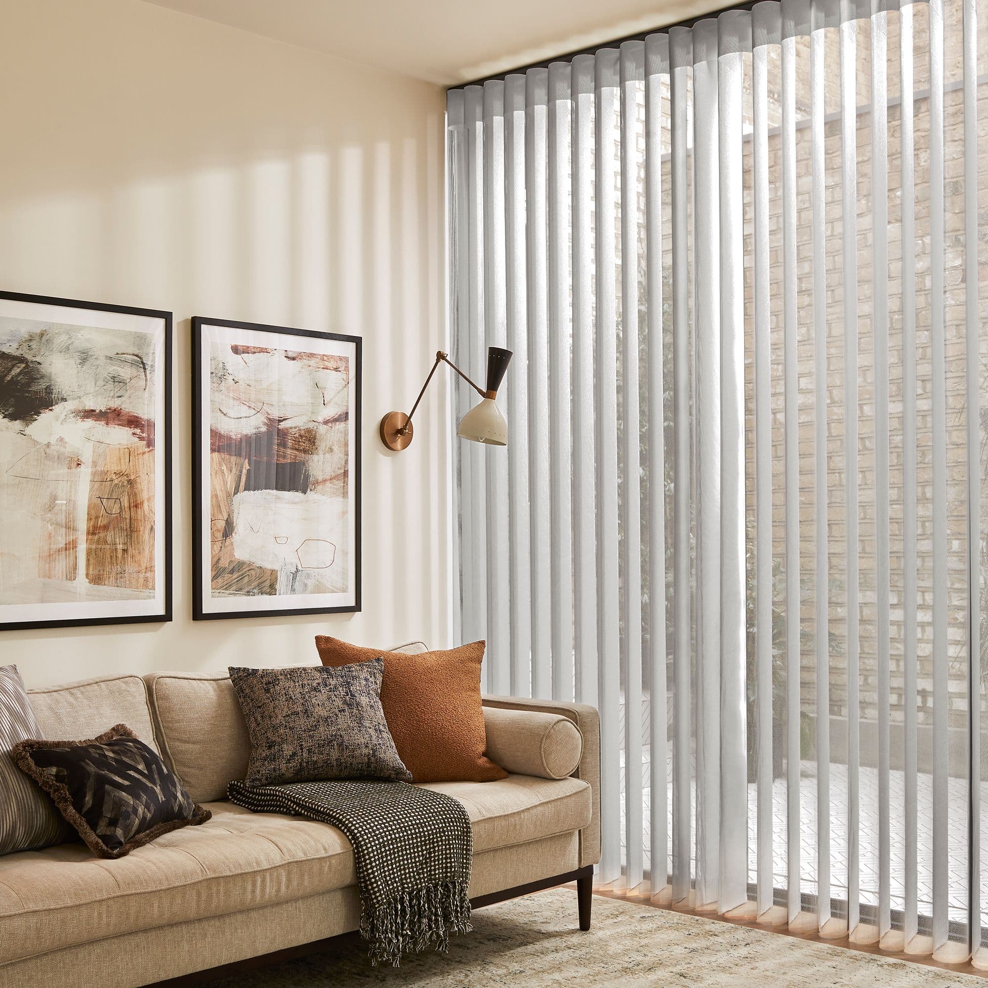 Sunlit Grey Diffused Vertical blind
