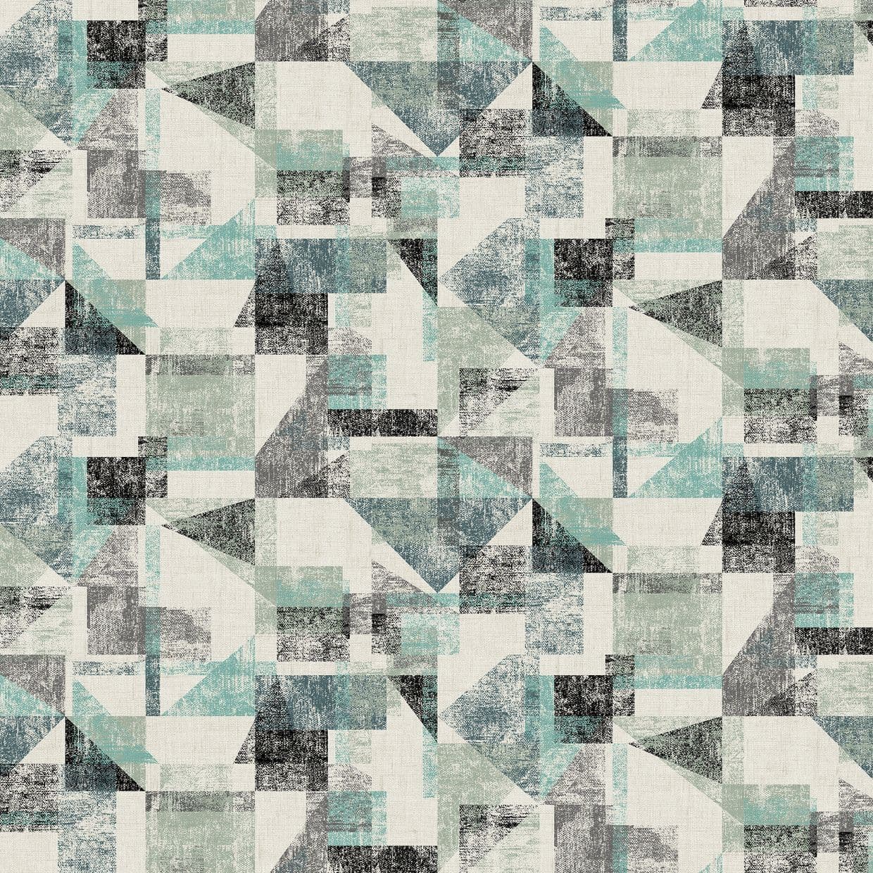 Fraction Teal Roman blind